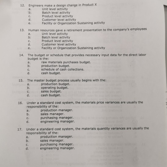batch level activity