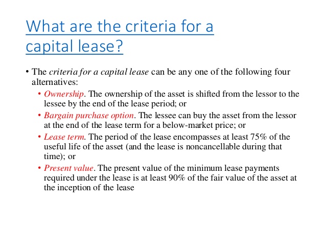 capital lease definition