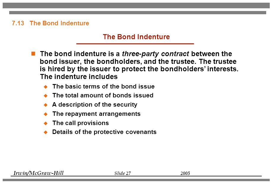 bond indenture