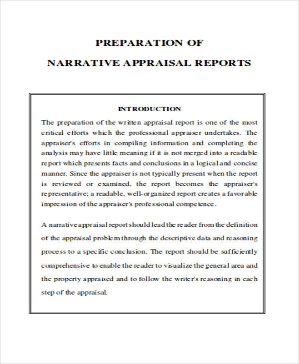 appraisal report definition