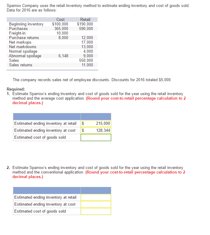 average cost inventory
